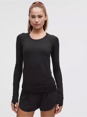 Lululemon Black Swiftly Tech Long-Sleeve Shirt 2.0 Hip Length